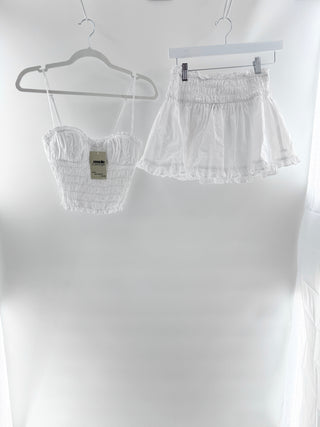 Majorelle Sleeveless Crop Top w/ matching mini skirt, S/S