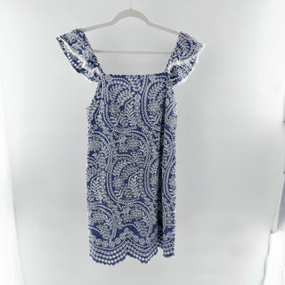 Alice + Olivia Honor Flutter Sleeve Tunic Dress Chambray Blue Women's Size 2