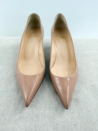 Christian Louboutin patent leather kitten heel pumps, 37
