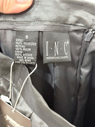 I.N.C International Concepts High Waisted Pleated Maxi Skirt Gray Women's Size 6