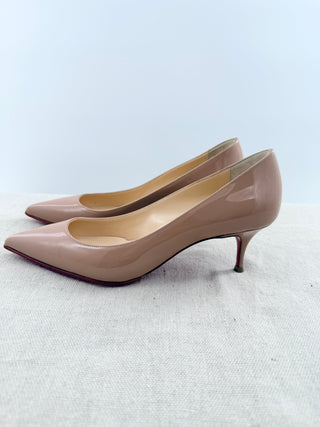 Christian Louboutin patent leather kitten heel pumps, 37