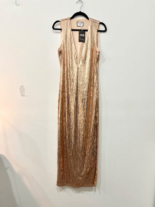 Runaway Gold embellished maxi dress, M