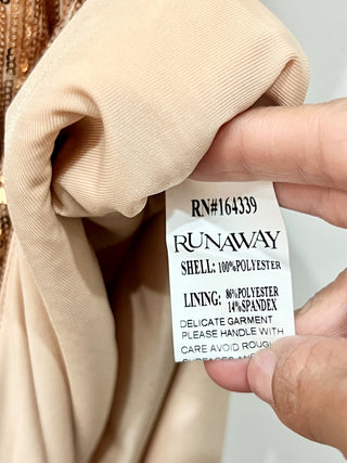 Runaway Gold embellished maxi dress, M