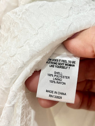 LPA off white strapless maxi dress, S