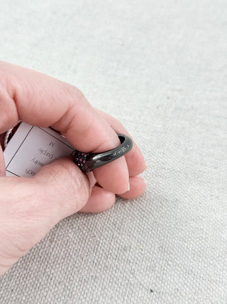 Coach crystal statement ring, M