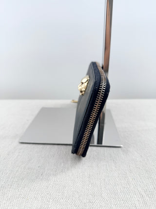 Roberto Cavalli large zip up leather wallet
