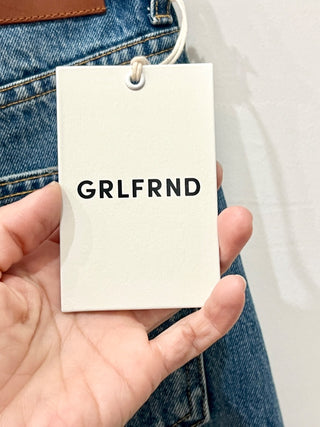 Grlfrnd Blue Jeans the austen ultra high rise curve, 26