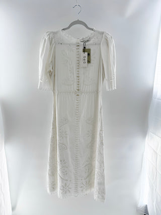 Sea New York White eyelet embroidered midi dress, 6