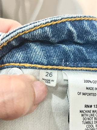 Grlfrnd Blue Jeans the austen ultra high rise curve, 26