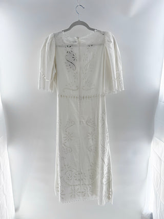 Sea New York White eyelet embroidered midi dress, 6