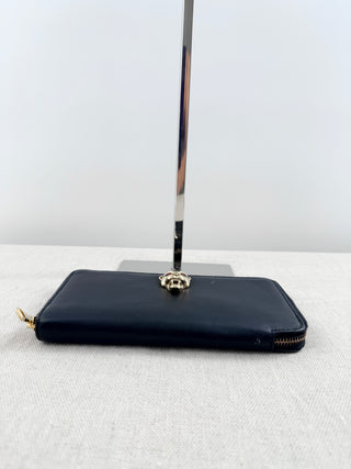 Roberto Cavalli large zip up leather wallet