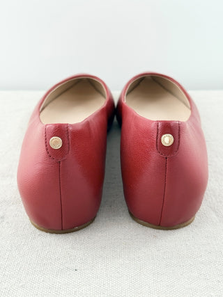 NWOT Cole Haan Brenna Skimmer Leather Pointed Toe Ballet Flats Red Women's US 9