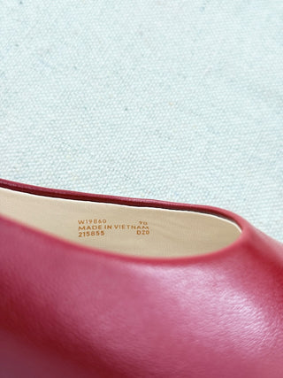 NWOT Cole Haan Brenna Skimmer Leather Pointed Toe Ballet Flats Red Women's US 9