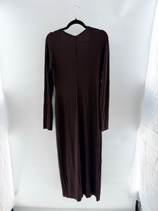 Magda Butrym Brown rosette applique maxi dress, 40