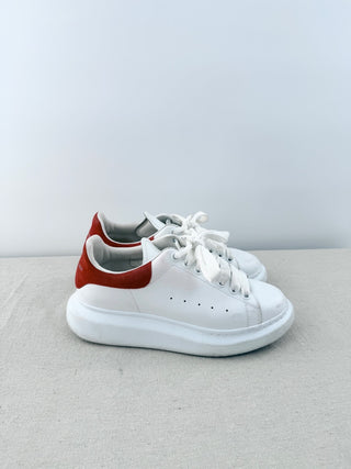Alexander McQueen Oversized Low Top Chunky Sole Sneakers White Red Women EU 38.5