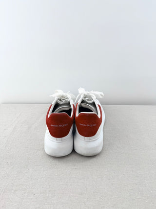 Alexander McQueen Oversized Low Top Chunky Sole Sneakers White Red Women EU 38.5