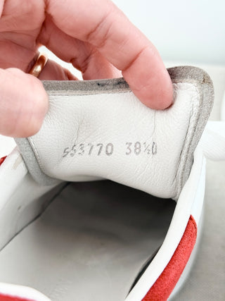 Alexander McQueen Oversized Low Top Chunky Sole Sneakers White Red Women EU 38.5