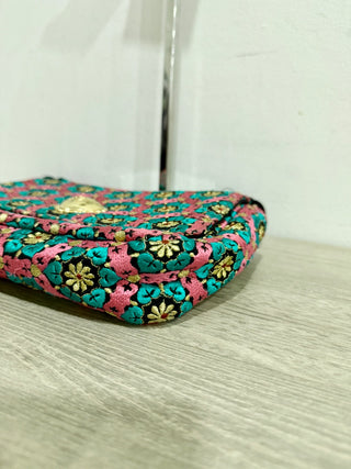 Lele Sadoughi cleo silk embroidered bag