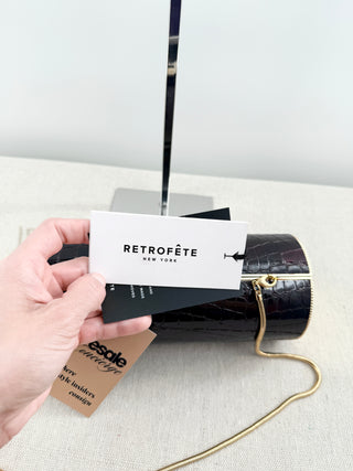 Retrofete gracelyn clutch bag in croco