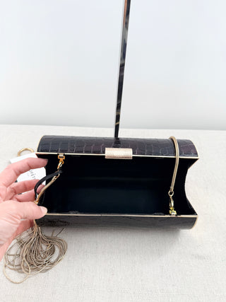 Retrofete gracelyn clutch bag in croco