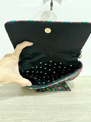 Lele Sadoughi cleo silk embroidered bag