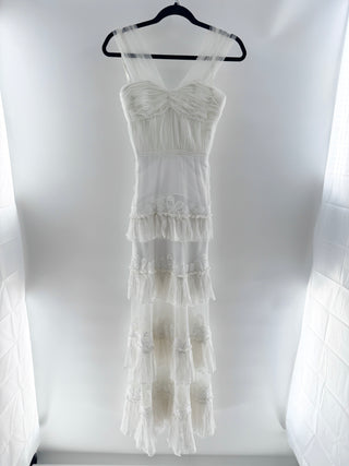 Jonathan Simkhai tulle and lace maxi dress, 0