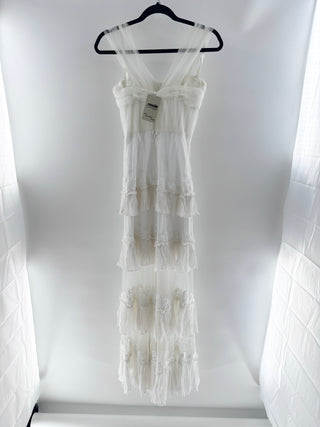 Jonathan Simkhai tulle and lace maxi dress, 0