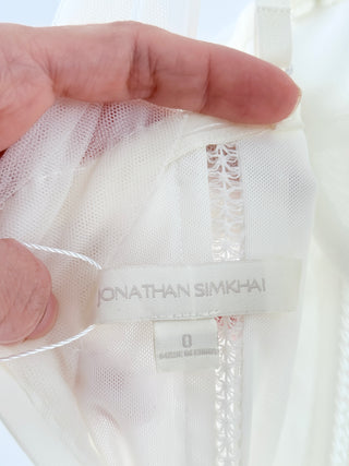 Jonathan Simkhai tulle and lace maxi dress, 0