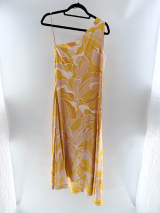 Alexis floral viscose asymmetrical maxi dress, XS