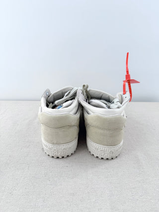 Off-White Suede Floating Arrow Low Top Sneaker Cream White Women's Size EU 39