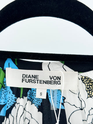 Diane von Furstenberg silk floral long dress, S