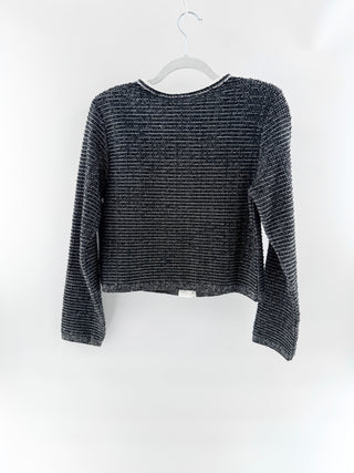 Paola Bernardi knit crop blazer jacket, M