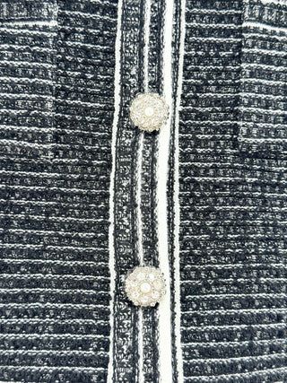 Paola Bernardi knit crop blazer jacket, M