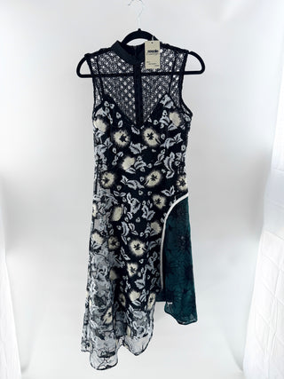 Self Portrait sleeveless crochet adn embroidered maxi dress, 6