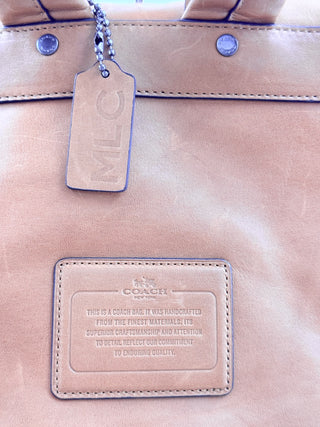 Coach large leather backpack, large