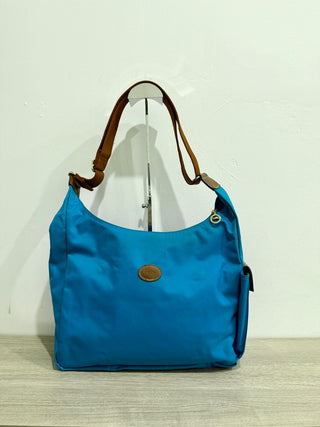 Longchamp le pliage nylon hobo bag with leather trim