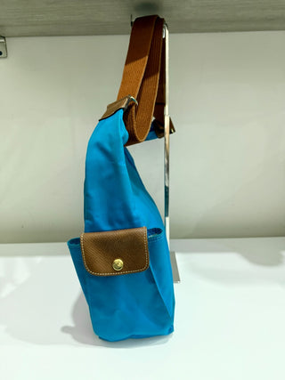 Longchamp le pliage nylon hobo bag with leather trim