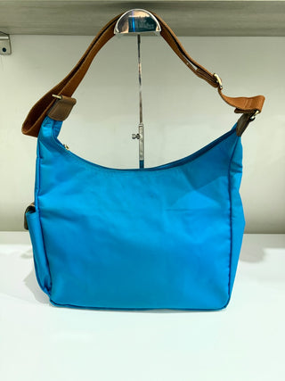 Longchamp le pliage nylon hobo bag with leather trim