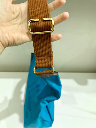 Longchamp le pliage nylon hobo bag with leather trim