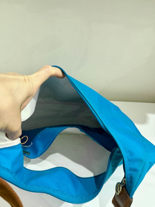 Longchamp le pliage nylon hobo bag with leather trim