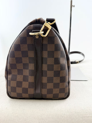 Louis Vuitton damier ebene speedy bag 30 bandoliere with strap, 30