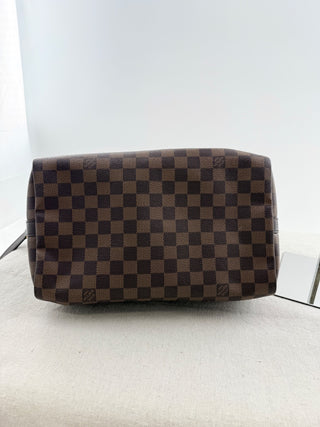 Louis Vuitton damier ebene speedy bag 30 bandoliere with strap, 30