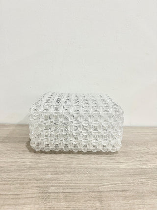 n.a. plastic beads acrylic top handle bag