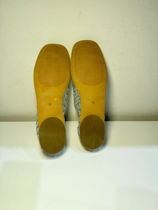NWOT Slip On Fisherman Mesh Net Jelly Ballet Flats Clear Women's Size US 10