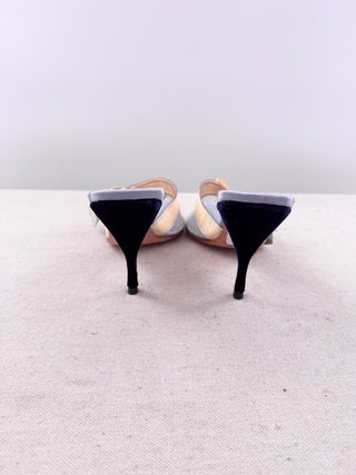 Prada PVC slide velvet sandals with bow, 37