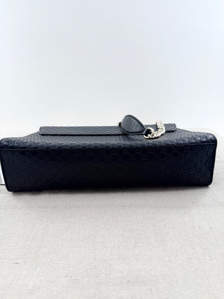 Gucci emily medium microguccissima embossed leather shoulder bag