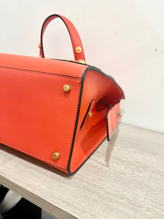Versace leather tribute tote bag with strap