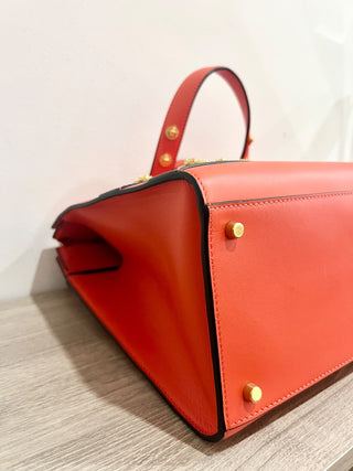 Versace leather tribute tote bag with strap