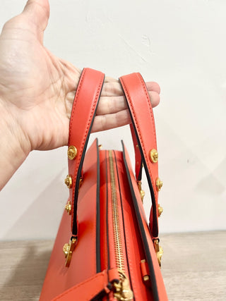 Versace leather tribute tote bag with strap