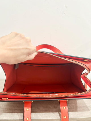 Versace leather tribute tote bag with strap